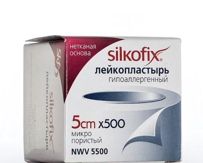 Лейкопластырь Silkofix медицинский фиксирующий на нетканой основе 5 см х 500 см