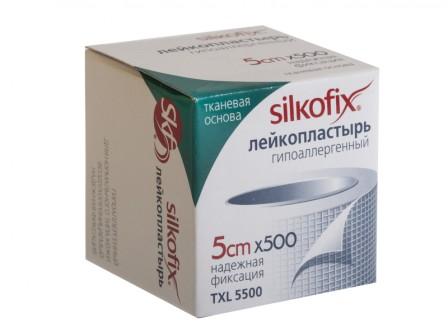Лейкопластырь Silkofix медицинский фиксирующий на тканевой основе 4 см х 500 см