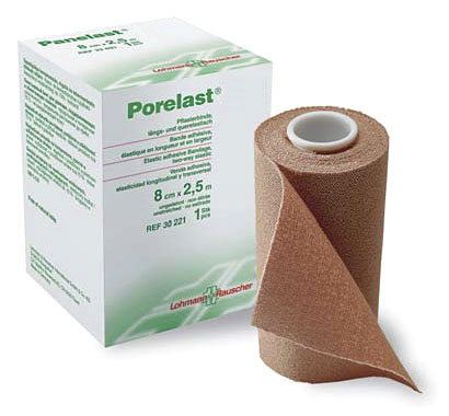 Porelast® Бинт компрессионный, поддерживающий, эластичный, размер 10 см*2,5 м